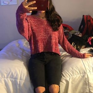 Pink knit sweater !